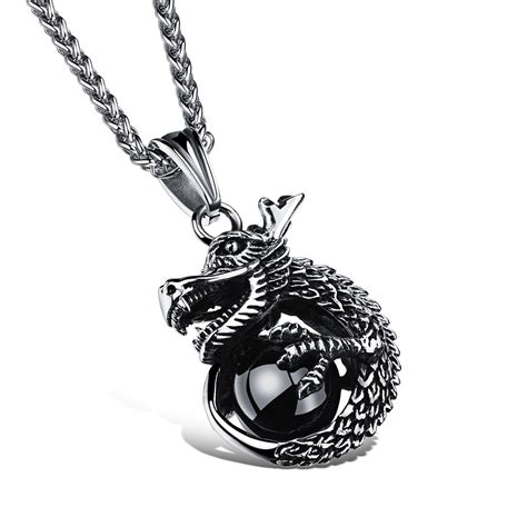 The latest dragon ball news and video content. Jiayiqi 2017 New Fashion Male Dragon Crystal Ball Pendant & Necklace Link Chain Men's Stainless ...