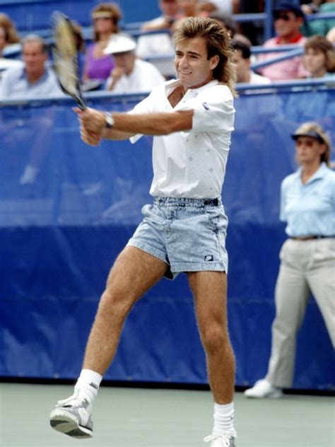 Andre Agassi Competed At The Us Open In Tiny Jean Shorts
