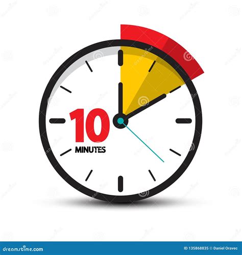 10 Icône Minute Du Vecteur Dix De Visage Dhorloge De Minutes