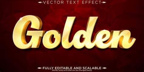 Premium Vector Golden Text Effect Editable Shiny And Elegant Text Style