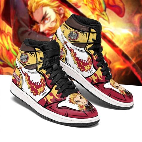 Rengoku Sneakers Fire Skill Demon Slayer Anime Shoes Fan T Idea Mn05