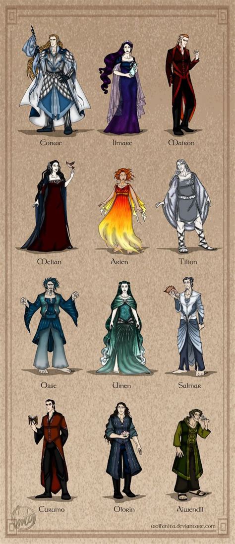 Beautiful Illustrations Of The Valar And The Maiar From The