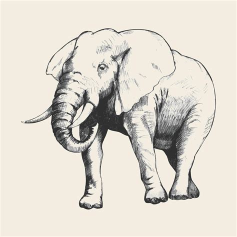 Ilustración De Dibujo De Elefante 1851226 Vector En Vecteezy