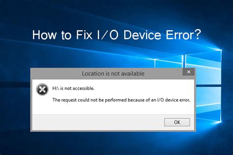 What Is I O Device Error How To Fix I O Device Error Minitool