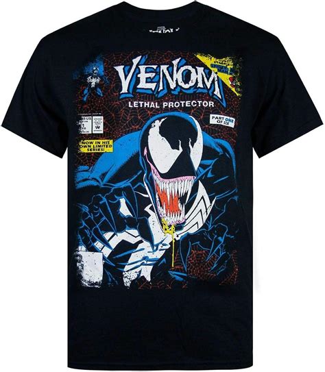 Marvel Venom Comic Mens Black T Shirt Uk Clothing