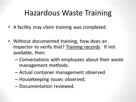Hazardous Waste Training Sqgs Are Required To Perform Training For All