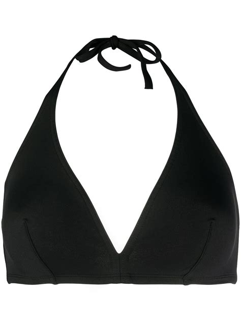 Pin By Siec On Summer Suits Black Bikini Tops Halter Top Swimsuits My