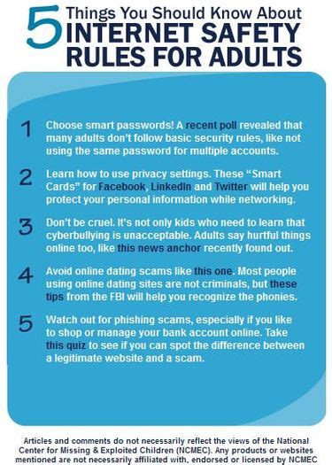 The internet safety tips to help you live online life securely and freely. Internet Safety for Adults - Tiger Tech Tips for Teachers