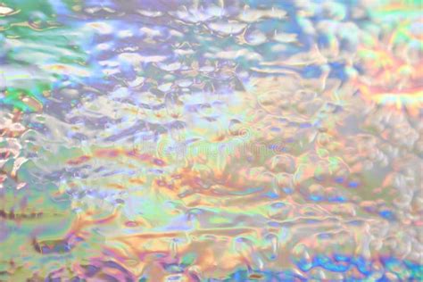 Holographic Iridescent Background Wrinkled Wavy Abstract Rainbow