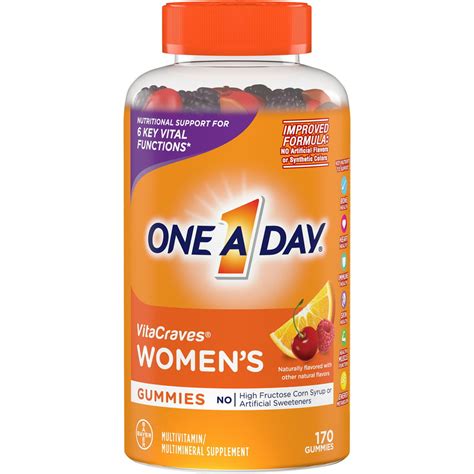 One A Day Womens Vitacraves Gummies Multivitamins For Women 170 Ct