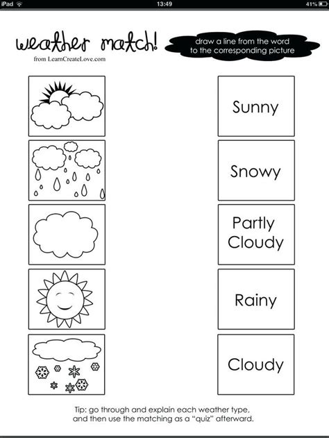 1st Grade Science Worksheet Preschool Weather Weather Worksheets