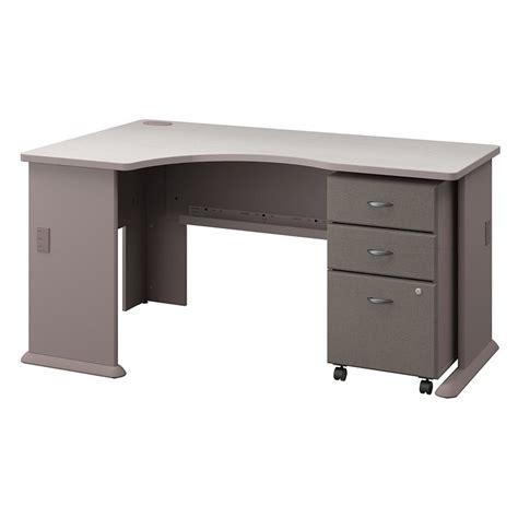 Modular office desk offers plenty of desk storage by way three spacious drawers. Bush Business Furniture Series A Left Corner Desk with ...