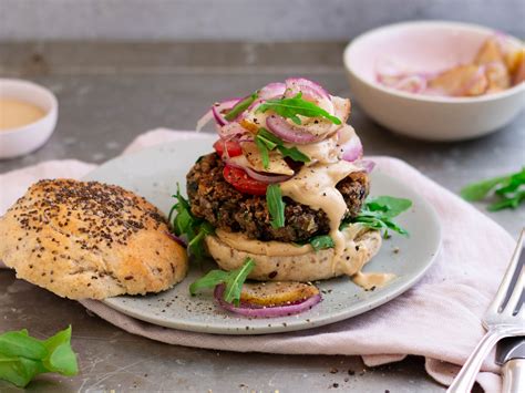 Vegan Walnut Mushroom Burger Recipe Eat Smarter USA