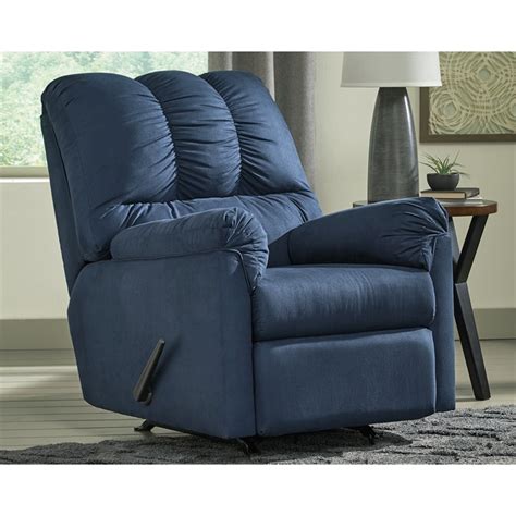 Signature Design By Ashley Darcy Rocker Recliner In Blue Cymax Business