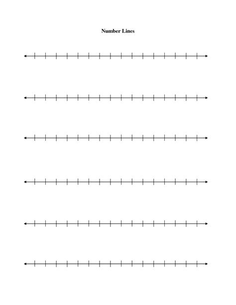 Number Line Worksheets Free Printable