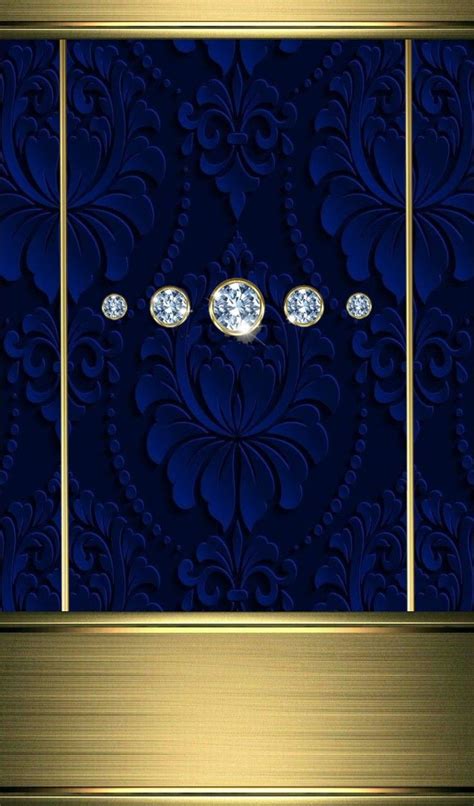 Blue And Gold Wallpaper Bq