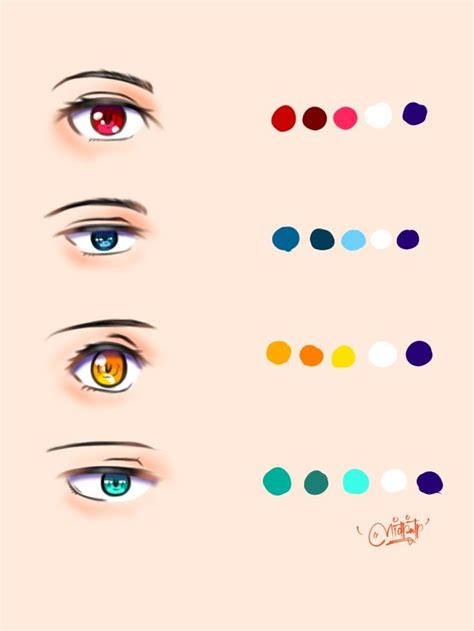 Eye Color Palette ♥ Skin Color Palette Blue Eye Color Palette Art