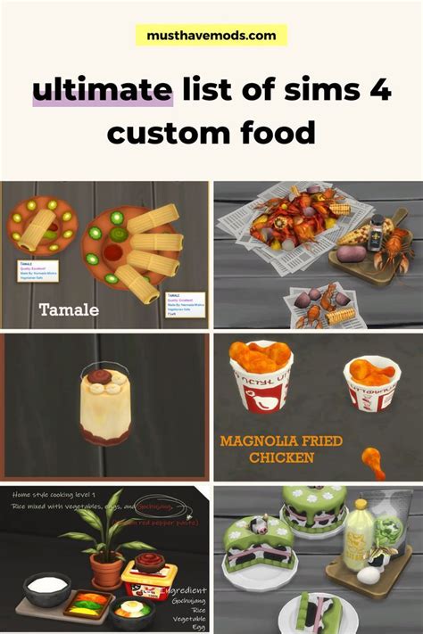 Best Sims Custom Food Recipes The Absolute Best Sims Food Cc Sims Sims Food