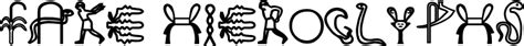 Fake Hieroglyphs Font Free Download
