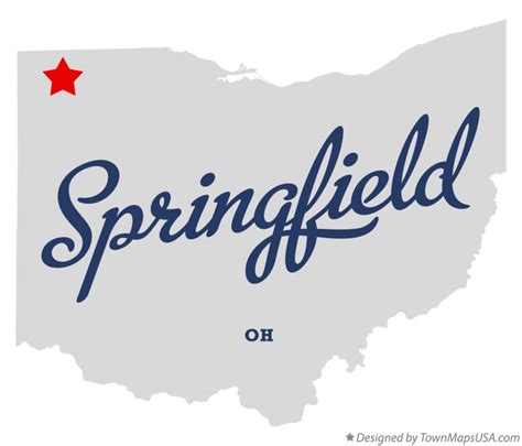 Map Of Springfield Williams County Oh Ohio