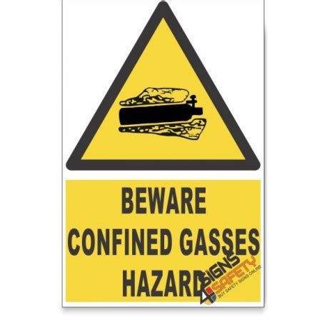 Nosa Sabs Confined Gasses Beware Hazard Descriptive Safety Sign