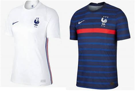 A l'instar du maillot domicile des bleus lors de l'euro 2012 en ukraine et en pologne, ce nouveau maillot domicile présente des rayures horizontales comme une marinière, mais. Les nouveaux maillots France Euro 2020