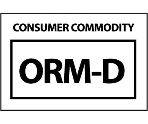 This change is designed to harmonize u.s. LABELS, CONSUMER COMMODITY ORM-D, 1 1/2X2 1/4, PS PAPER ...