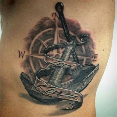 Anchor Compass Tattoo Anchor Compass Tattoo Anchor Tattoos Gene Fish
