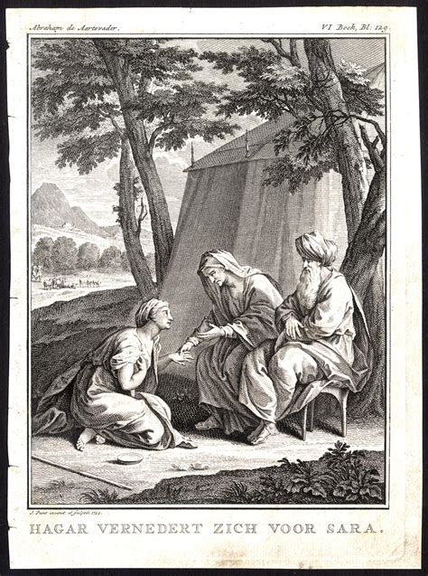 Antique Print Abraham Sarah Hagar Humiliation Punt 1746 Art Print Poster Theprintscollector