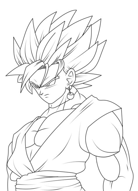 Goku Black Lineart By Lineartth On Deviantart