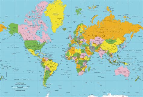Printable world maps for download. World Map: Political and Physical ~ Learning Geology