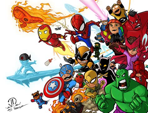 Assemble Avengers Cartoon Baby Avengers Cartoon Drawings
