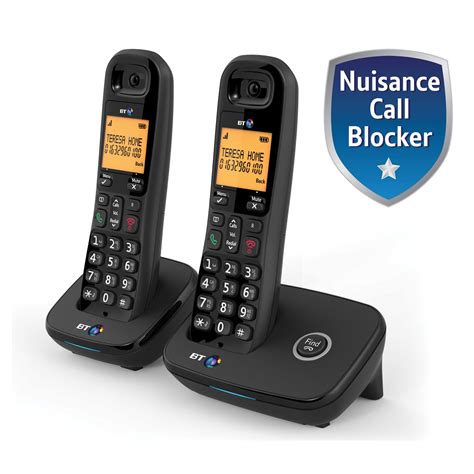 Bt Dect Black Telephone With Nuisance Call Blocker Twin Departments