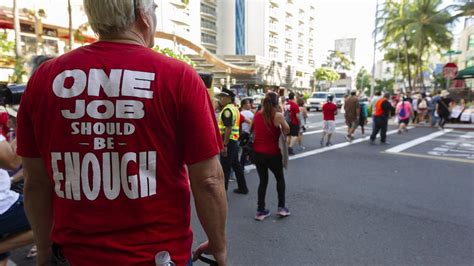 Unitehere Local 5 Workers Go On Strike At Hawaii Hotels Pacific