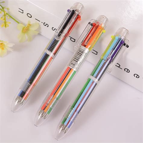 Cod 6 In 1 Multi Colored Pen Ball Pen Highlight Pen Stationery Shopee
