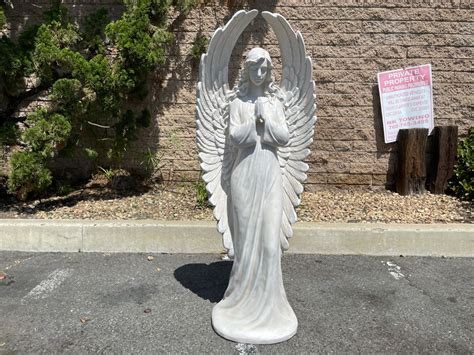 Just Added Large Goddess Of Mercy Praying Angel Garden Statuary