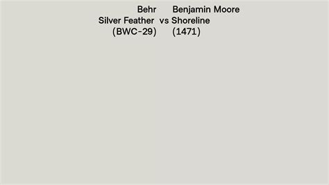 Behr Silver Feather Bwc 29 Vs Benjamin Moore Shoreline 1471 Side By