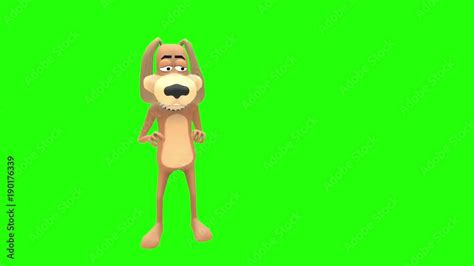 Scared Nervous Frightened Fearful Animated Cartoon Dog Hound Canine