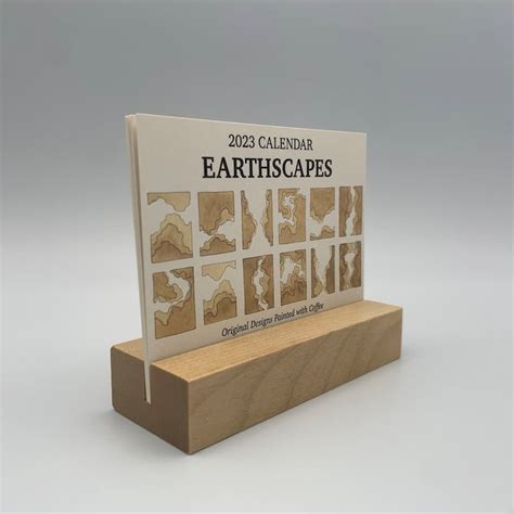 2023 Eco Friendly Mini Desk Calendar With Wooden Stand Etsy