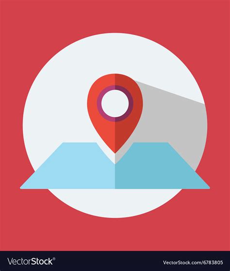 Map Pointer In Round Royalty Free Vector Image