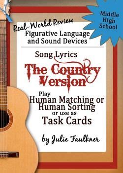 Appropriate use of figurative devices can enhance the work and create a deep level of meaning that a listener can enjoy while decoding. Figurative Language Interactive Review Game, Country Music Theme | Figurative language, Review ...