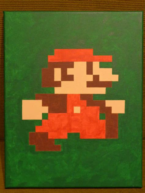 Mario Running Pixel Art Painting Commission By Thepixeldad On Deviantart