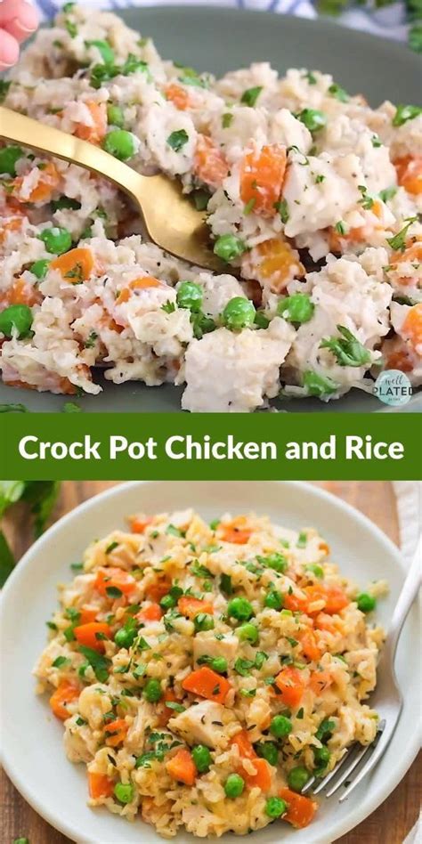This makes for an easy, yet healthy way to cook for two or more. Crock Pot Chicken and Rice | Crockpot recipes slow cooker ...