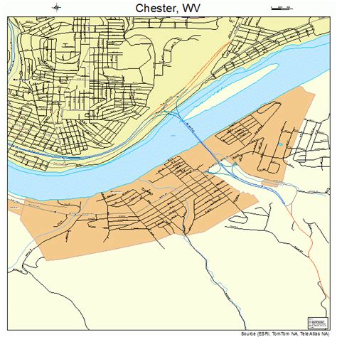 Chester West Virginia Street Map 5415076