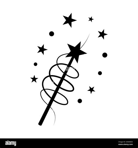 Vector Magic Wand Icon With Star Sparkle Stock Vector Image And Art Alamy