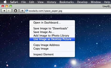 Set Mac Desktop Background Wallpaper From Any Image In Safari