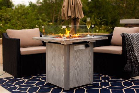 Barton 48000 Btu Outdoor Propane Gas Fire Pit Table Gas Firepit With