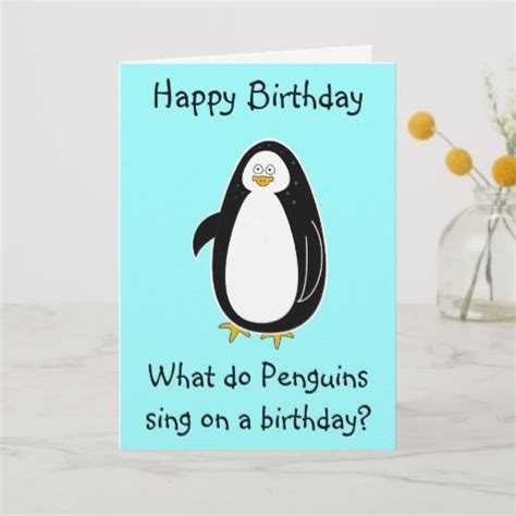 Penguin Birthday Card Penguin Birthday Birthday Cards