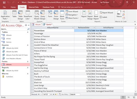 Microsoft Access Database Design Advantages Of Using Database Tables