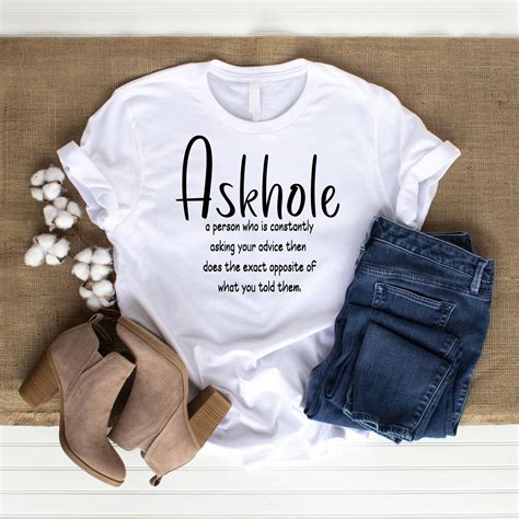 Askhole Funny T Shirt Saying Svg Askhole Svg Funny Svg Etsy